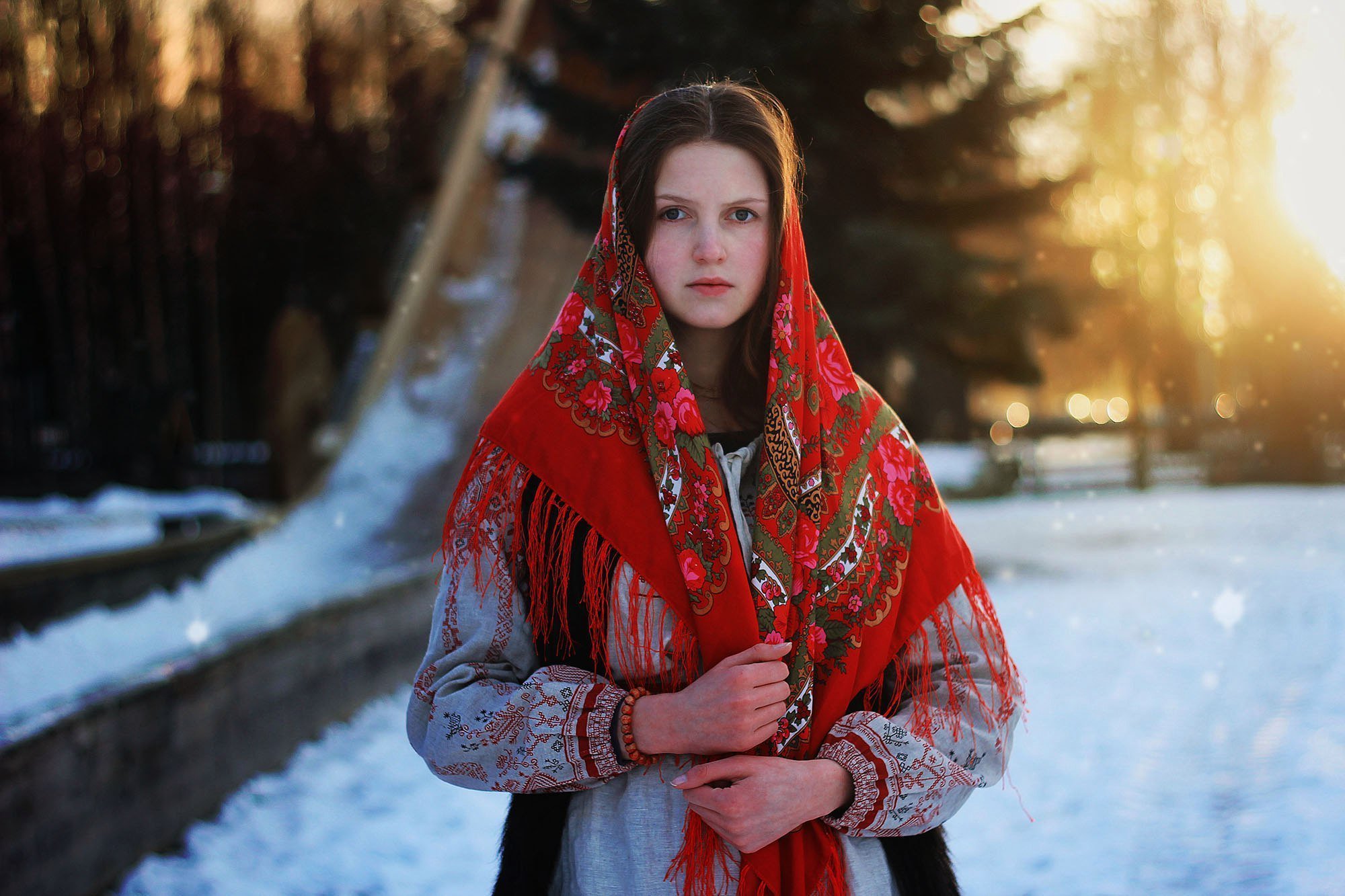 Girls in Slavic costumes in Pasto